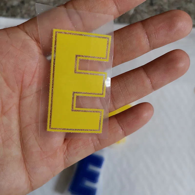 5cm-E 5 см желтый цвет буквы A-Z термонаклейки название Спортивная тканевая наклейка Горячая теплопередача DIY термоклейкие для одежды сумка обувь - Цвет: 5cm-E
