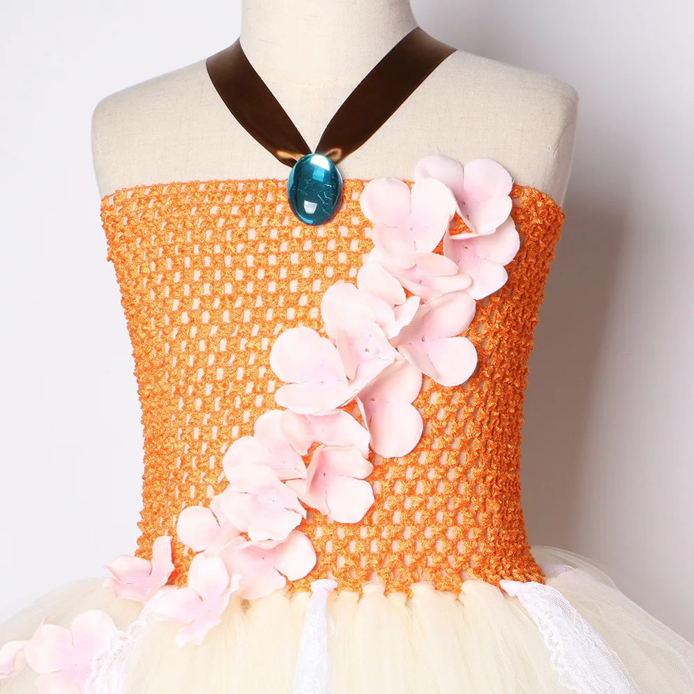 Платье-пачка Моаны принцессы для девочек платье дня рождения детское кружевное