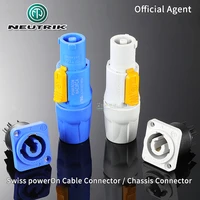 neutrik lockable powercon cable connector nac3fca 20a screw terminal power in out plug socket d type male chassis connectors