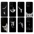 Черный чехол из ТПУ для Samsung galaxy S20 S20 PLUSS20 ultraS20 + S20FE, задняя крышка, космос, луна, милые кошки, черный