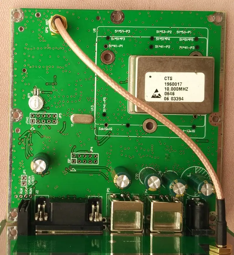 Сделано Bg7tbl 10MHz GPS дисплей часы DO 10M Выход синусоидальной волны sinewave + источник
