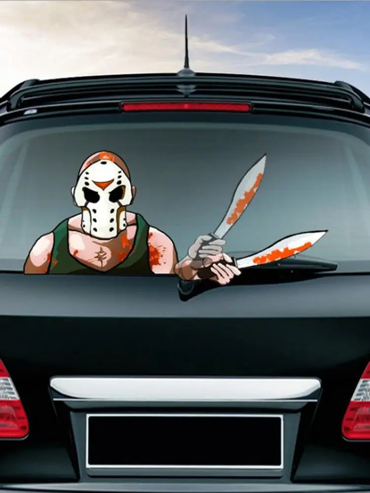 Наклейки на заднее ветровое стекло автомобиля дьявол анимированные движущиеся