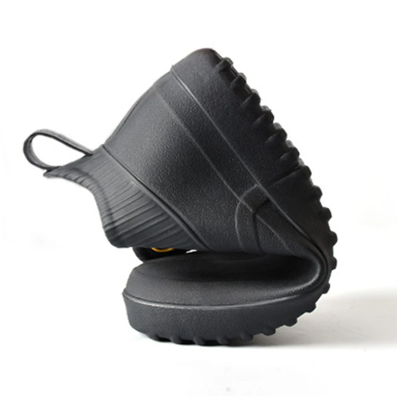 Недавно Для мужчин резиновые сапоги для дождливой погоды Слипоны