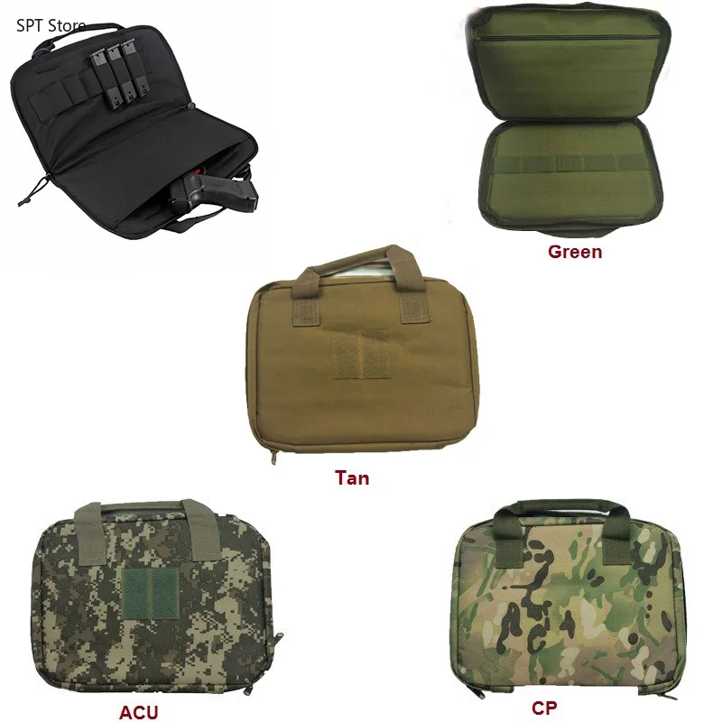Weapons Universal Gun Carry Bag Portable Military Handgun Holster Pouch Durable Padded Pistol Hang Bag Magazine Holder Case