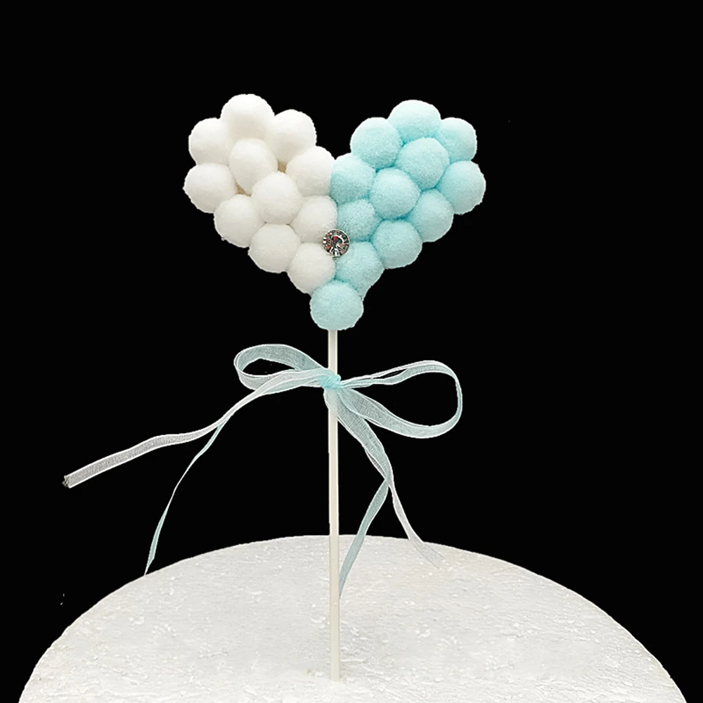 Топпер для торта мягкий розовый синий 1 шт. флаги украшения | Дом и сад