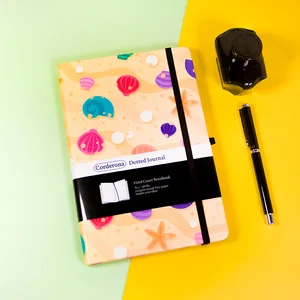 Блокнот Ник с ракушками и морскими звездами, A5, с пулями в точку, с твердой обложкой, 100 гм2, для ежедневника путешествий