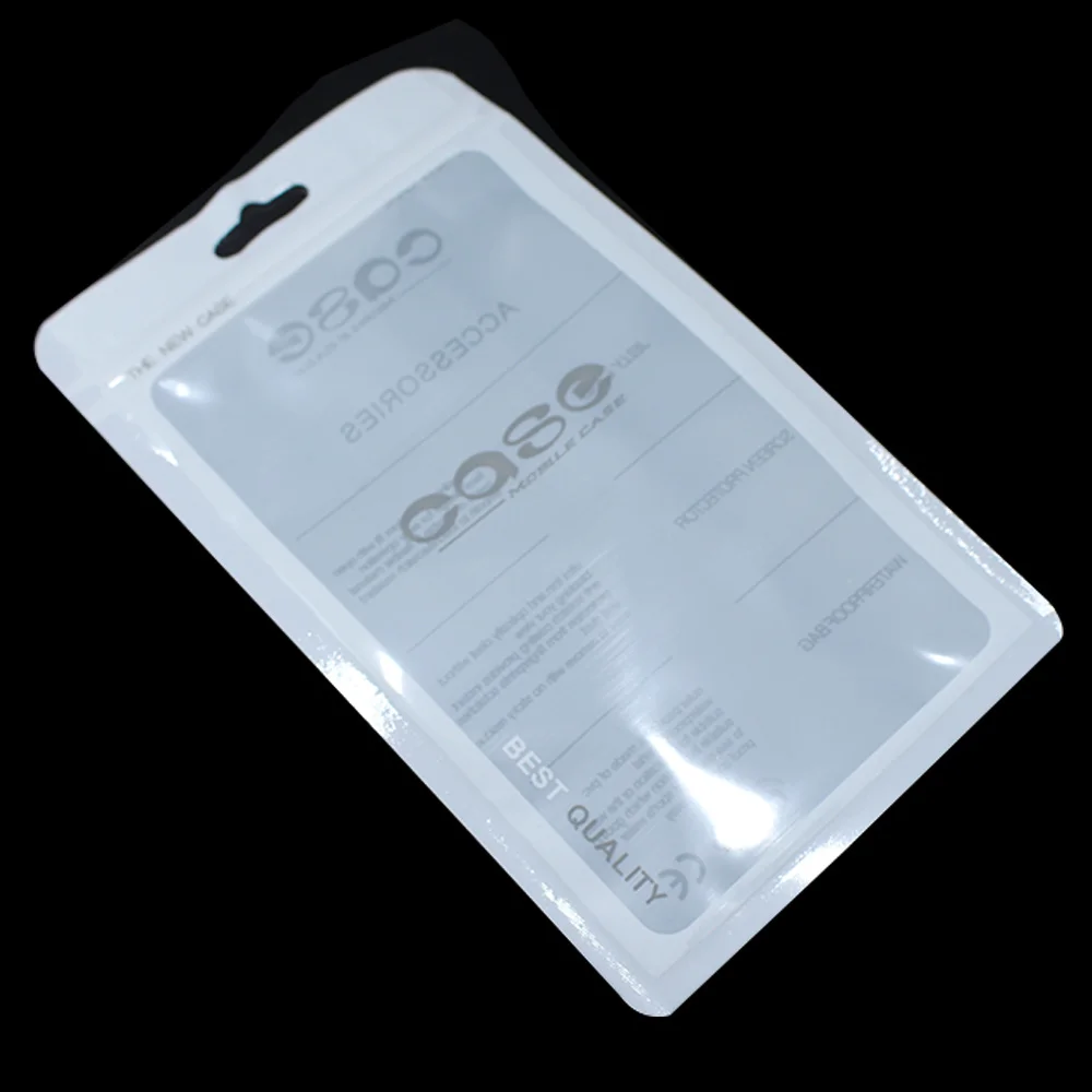 

New Mobile Phone Case Cover Storage Retail Packaging Bags for iPhone 4 4S 5 5S 6 Plastic Ziplock Poly Packs White 100Pcs/Lot