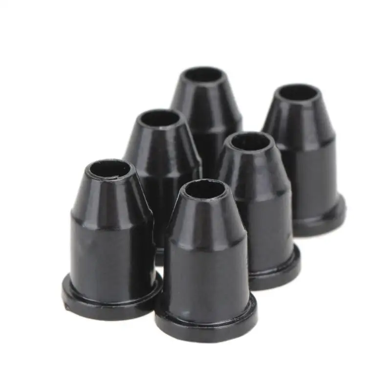 6pcs Guitar String Caps Mounting Buckle Through Body Ferrules Bushing Parts Accessories Black Silver Gold | Спорт и развлечения