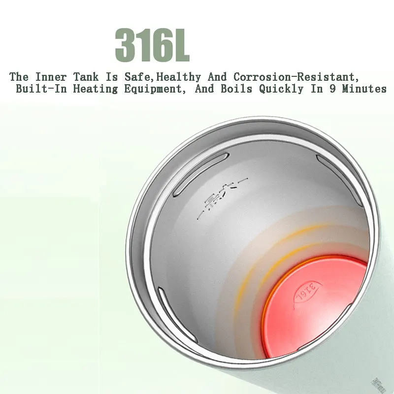 Pinkah портативный мини электрический чайник для путешествий с подогревом и