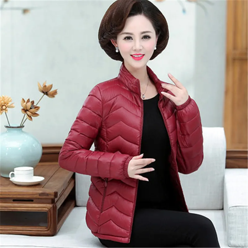 Осенний женский короткий светильник из хлопка среднего и старшего возраста с