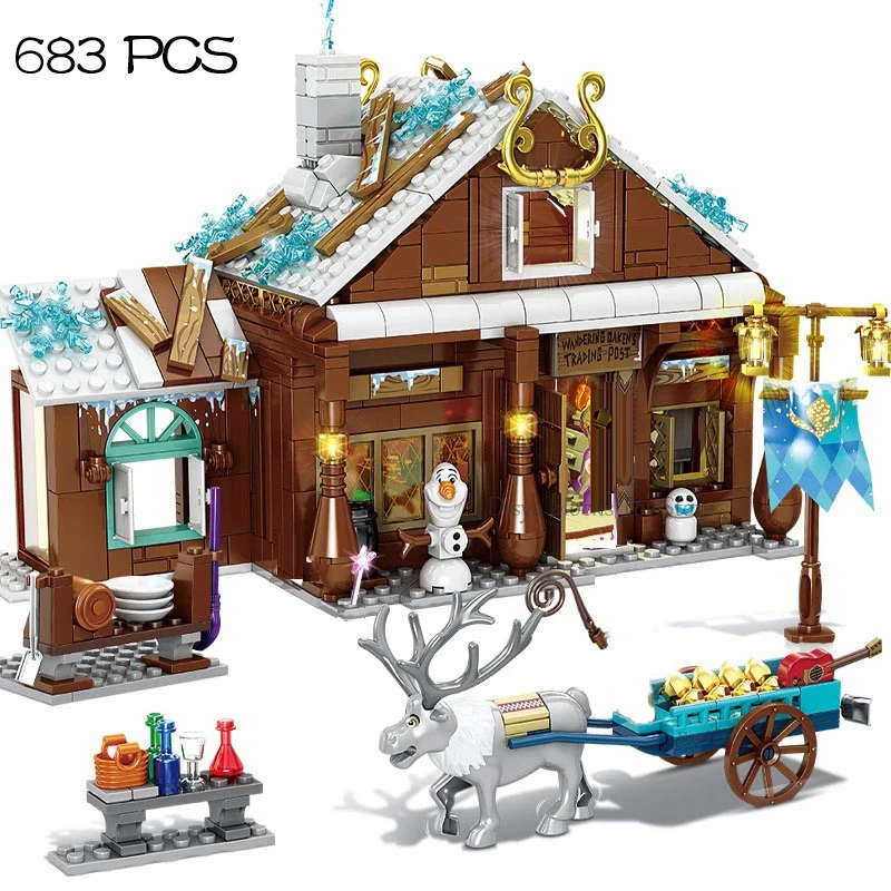 Новая модель Ледяного Замка принцессы из серии Disney строительный блок