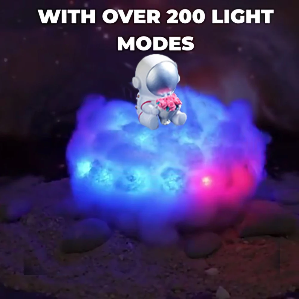 

LED Clouds Flower Astronaut Bedside Table Lamp Kids Bedroom Decorative Night Light with Remote Control Rainbow Effect Ornaments