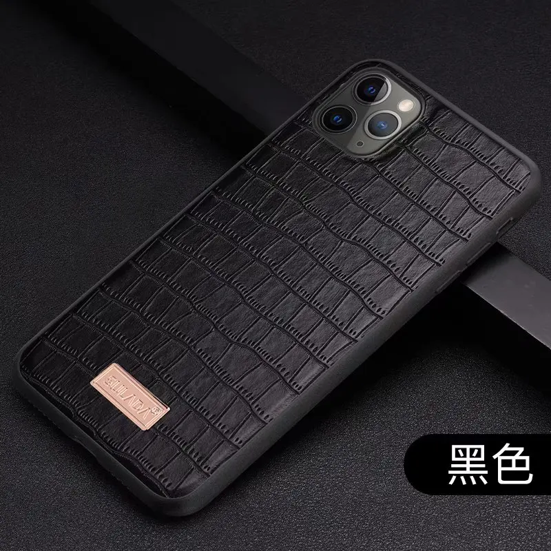 Роскошный тонкий кожаный чехол накладка с крокодиловым узором для iPhone 11 pro Pro