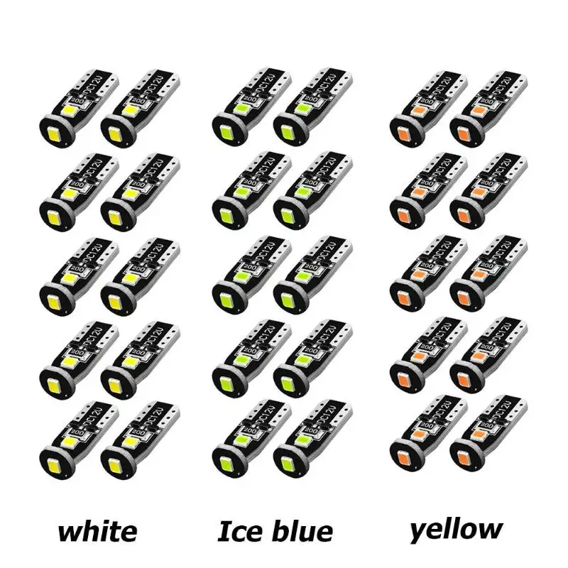 10 шт. светодиодные лампы T10 Led Canbus 12 в 1 Вт 168 194 6000K купольная лампа для чтения