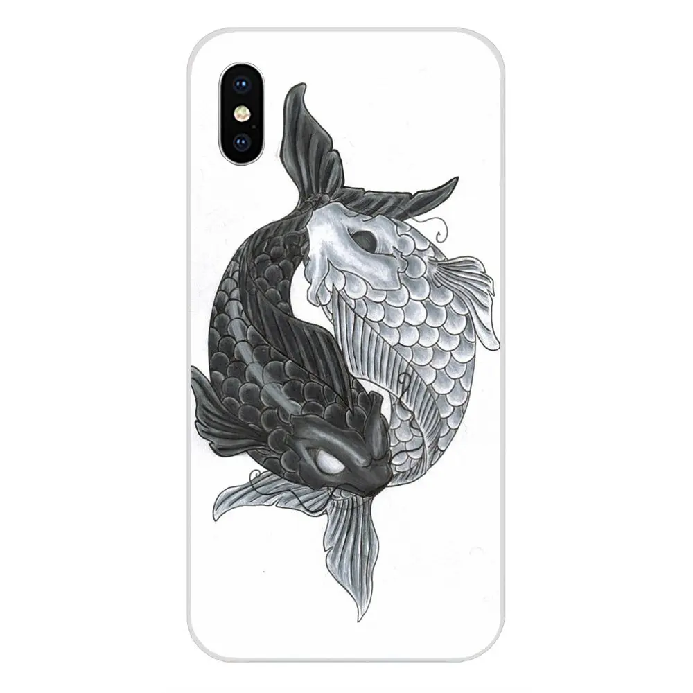 Мягкий чехол для Apple iPhone 4 5 5C 6 6S 7 8 Plus X XS Max XR граффити Yin Yang | Мобильные телефоны и