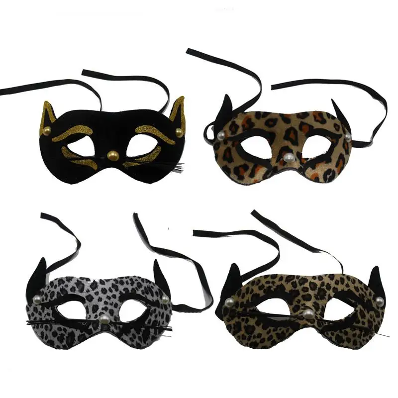 Вечерние Маски с леопардовым принтом сексуальный женский костюм на Хэллоуин