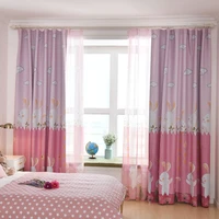lovely cartoon blackout curtains for children living room girl bedroom pink rabbit window drapes for kids