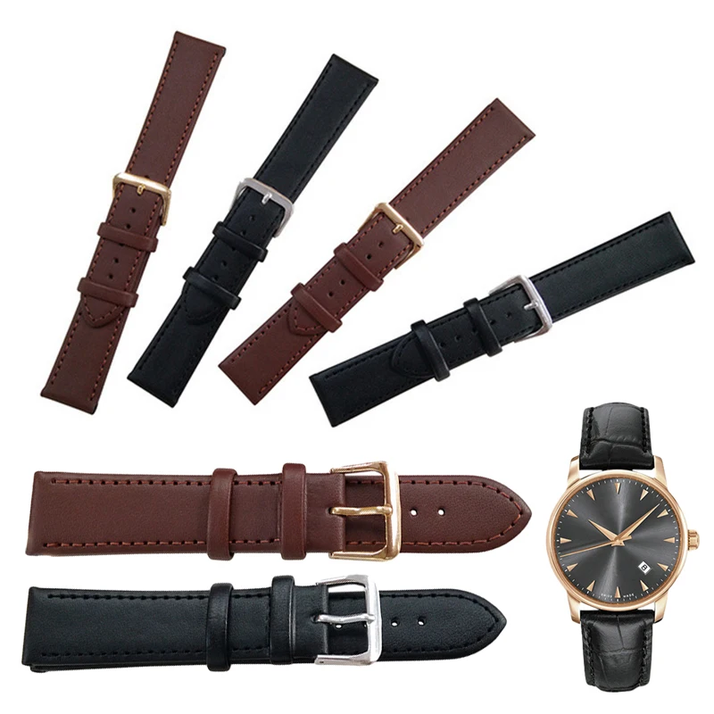 

Women's watches Men Watchbands Bracelet Genuine Leather Watch Straps Brown Black 8-24mm Watch Band With Stainless Steel Buckle