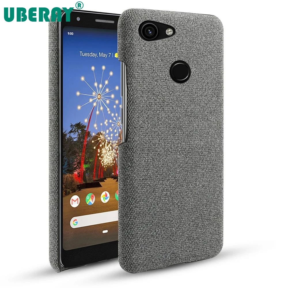 Для Google Pixel 3A 2XL чехол тонкий ретро тканые ткани Анти Царапины Жесткий PC задняя