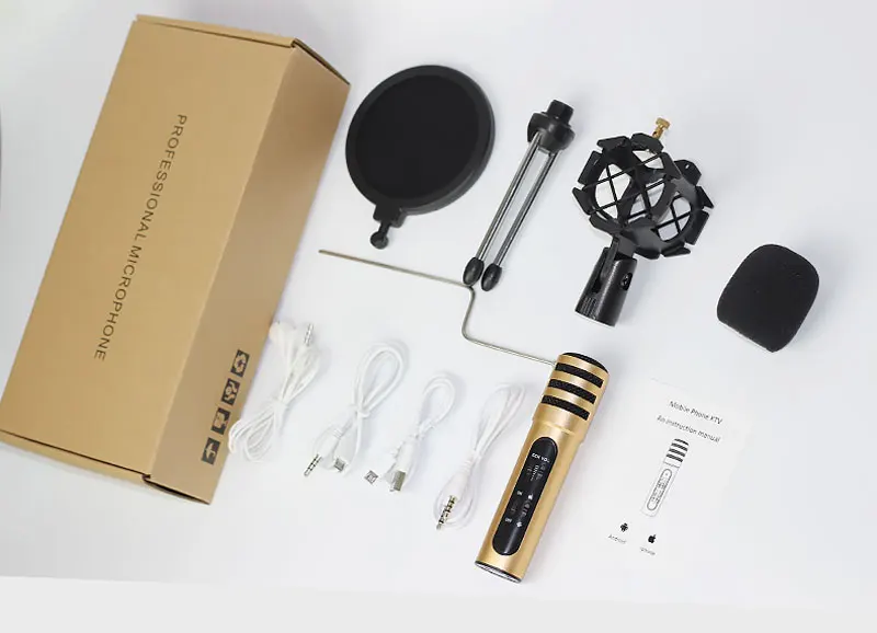 Профессиональный беспроводной конденсаторный микрофон Встроенная звуковая