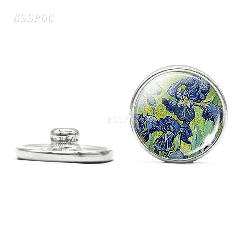 18 мм стеклянный купол кнопки Ван Гог Климт Моне Дерево жизни Звездная ночь