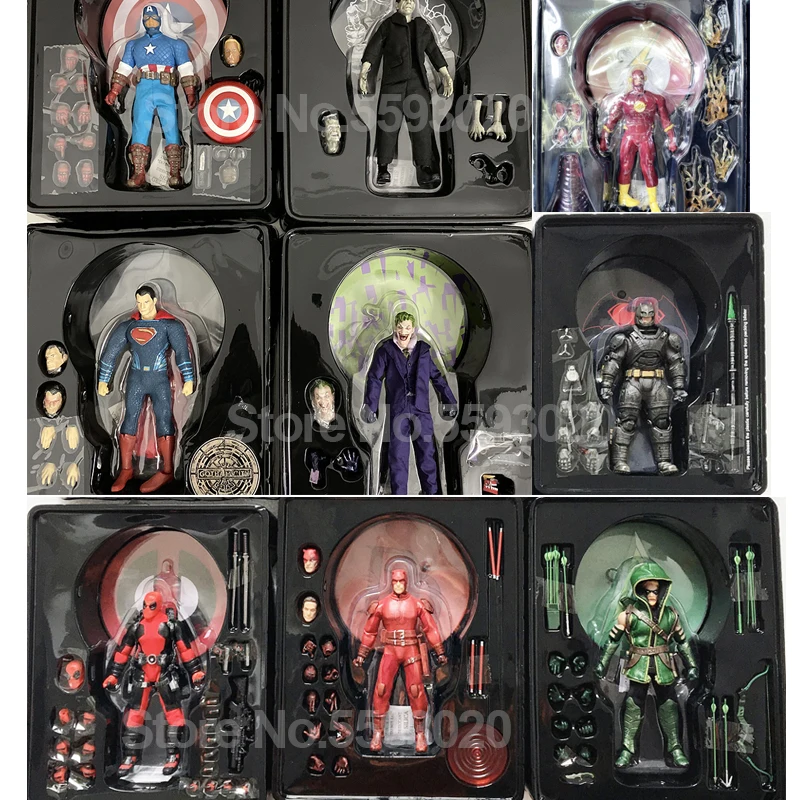 Mezco в стиле Джокер Франкенштейна Зеленая Стрела фильма Дэдпул Рубашки фигурку