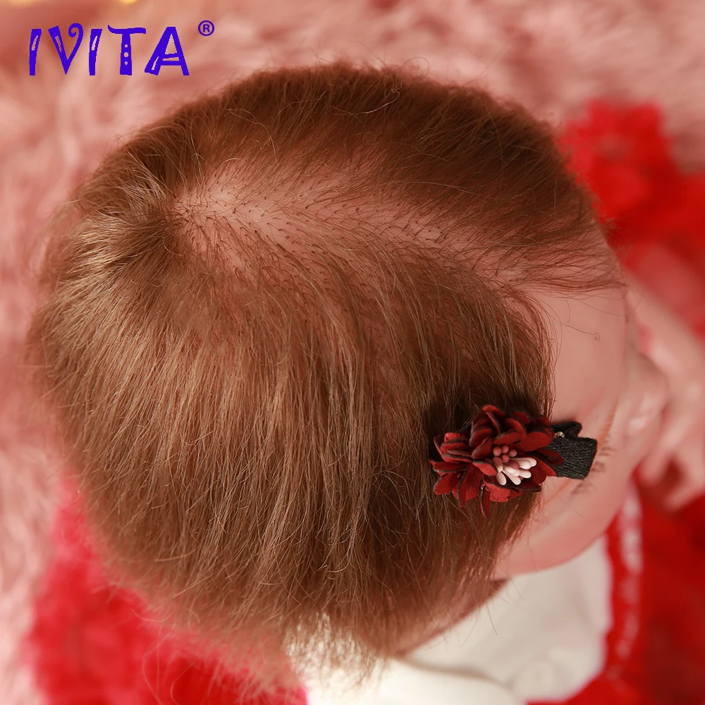 IVITA DS1814 полностью силиконовая кукла реборн Реалистичная виниловая новорожденная