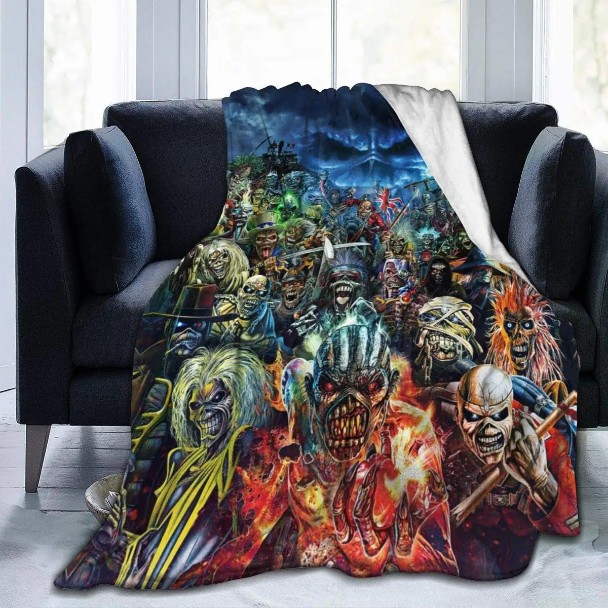 

Крутое Фланелевое флисовое плюшевое одеяло Ironn-maidin, мягкое уютное покрывало для кровати, кушетки с 3D принтом для мальчиков и девочек