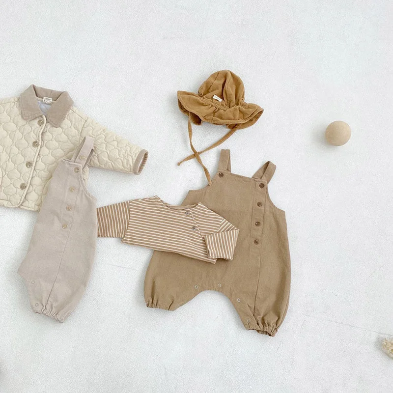 

Spring Summer Baby Romper Newborn Infant Boy Girl Sleeveless Side Buckle Tops Fashion Bib Sunsuit Pure Cotton Baby Clothes