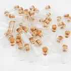 Флаконы стеклянные с пробковой пробкой, маленькие, 10 шт., 1 мл, Wish маленькие бутылки, для праздника, свадьбы, украшения дома, рождественские подарки