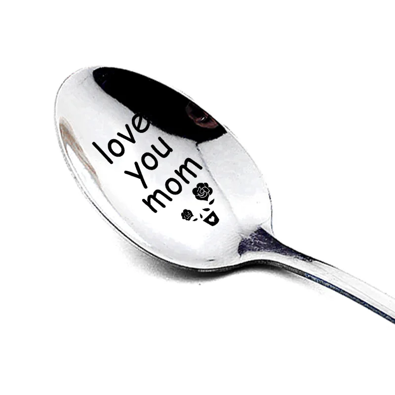 love you mom Подарок на День Благодарения, длинная ложка, подарок для мамы и папы, подарок на год, рождественский подарок - Цвет: love you mom