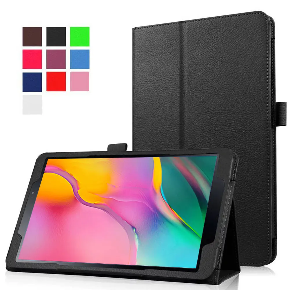 

Case For Samsung Galaxy Tab A 8.0" inch 2019 SM-T290 SM-T295 T297 Funda Shell Cover Litchi Pattern PU Leather Flip Stand Cover