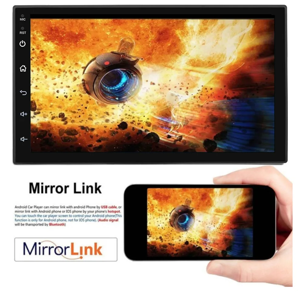 Автомагнитола 2DIN на Android 9 1 с 7 дюймовым сенсорным экраном GPS навигацией ОЗУ 2 Гб