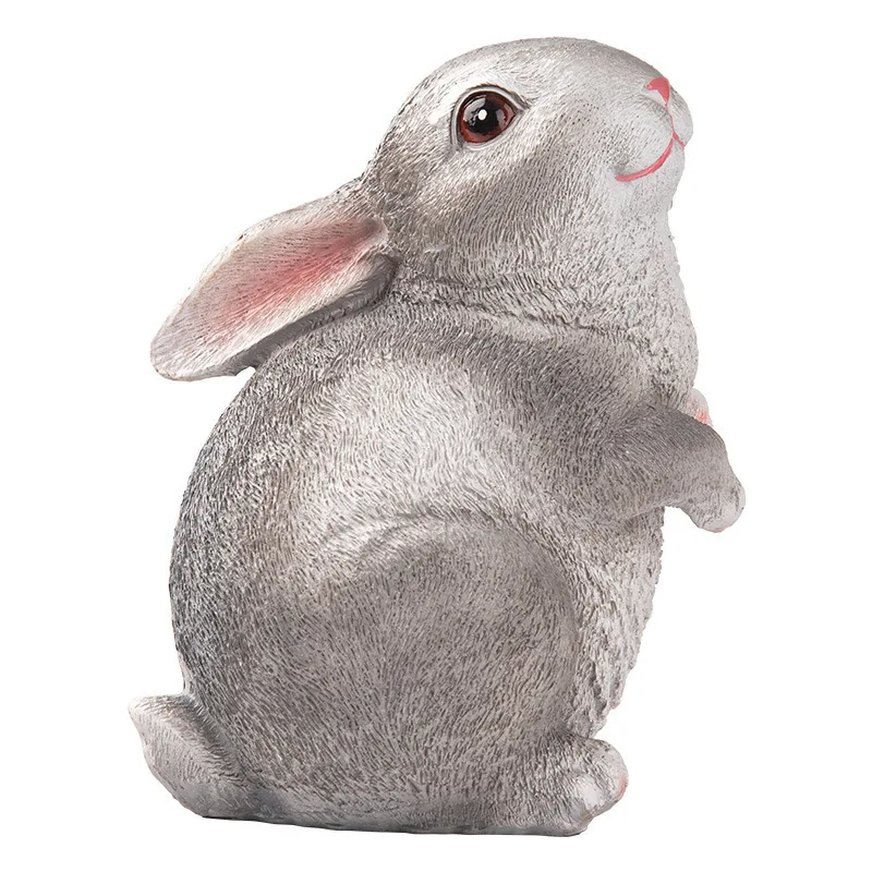 

European-style Creative Rabbit Resin Ornaments Bedroom Porch Desktop Personalized Handicraft Furnishings Home Living Craft Decor