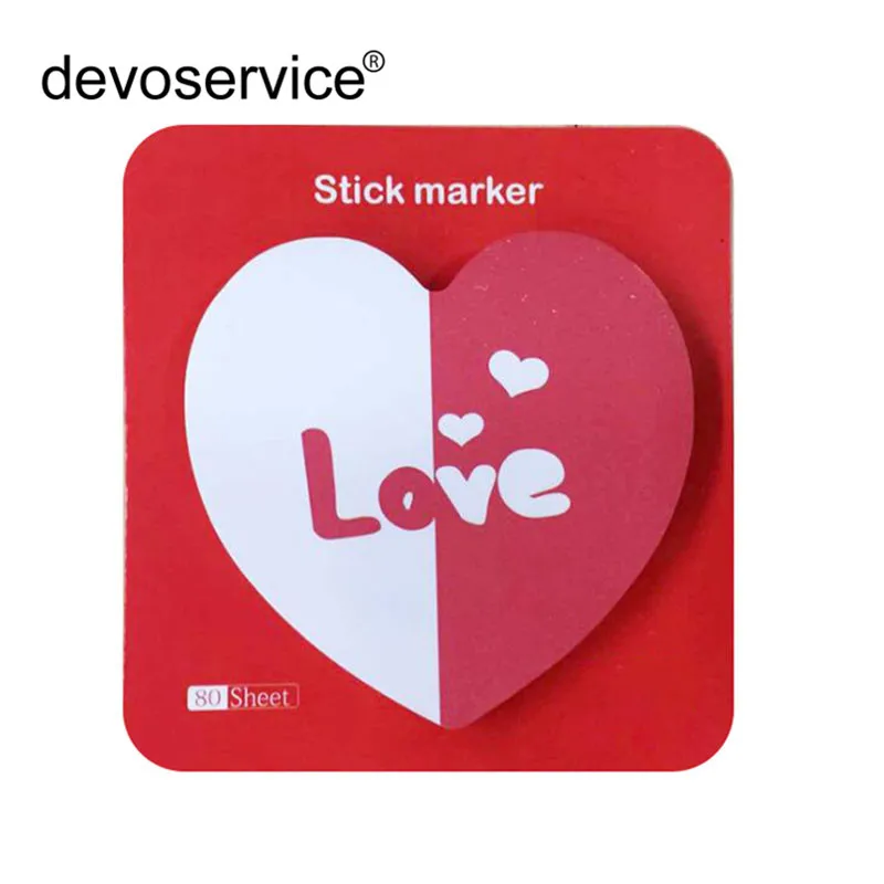 

2pcs Cartoon Heart-shaped Sticky Notes Message N Times Sticky Random Love Paste Note Creative Student Stationery Memos Notepad