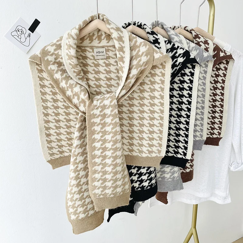 

2022 Autumn Warm Fake Collars for Women Small Scarf Shawl Removable Shirt Detachable Collar for Sweater Blouse Decorative