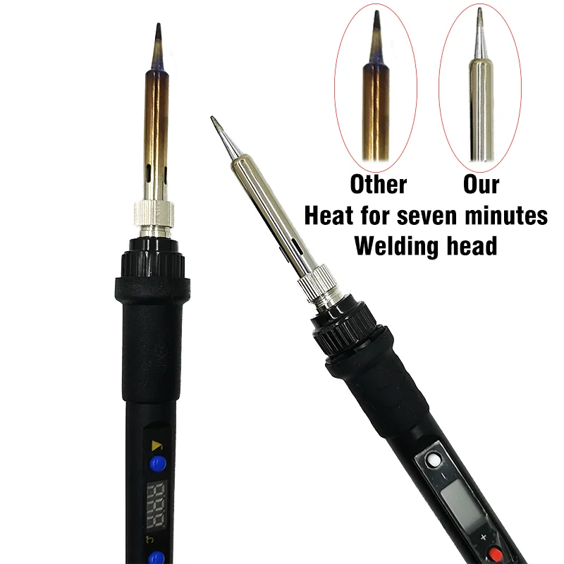 Электрический паяльник 80 Вт ЖК Цифровые наконечники с регулируемой температурой