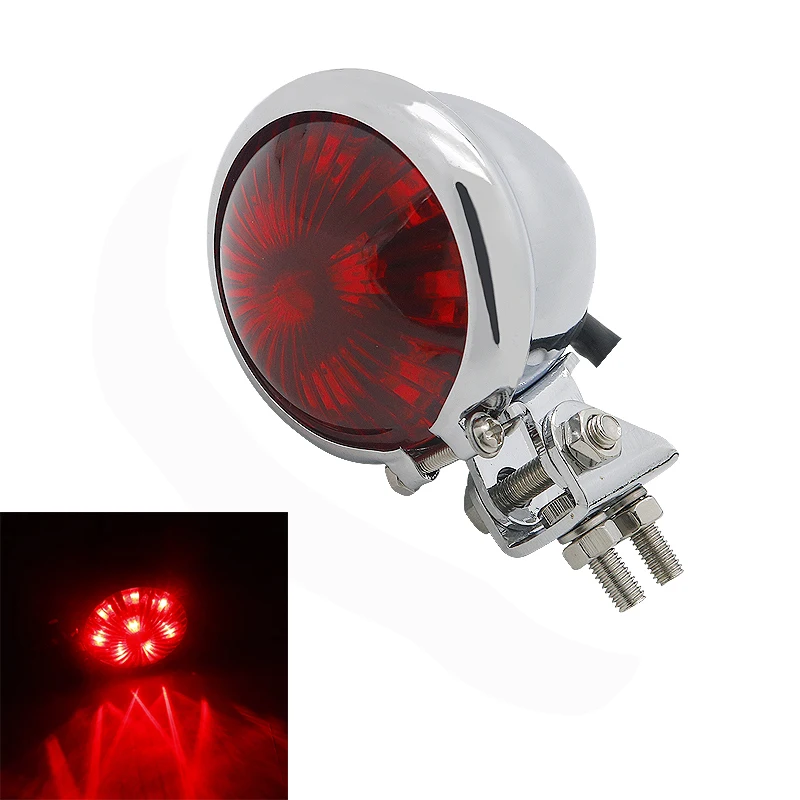 Универсальный мотоцикл LED курил черный красный объектив 12V светодиодный