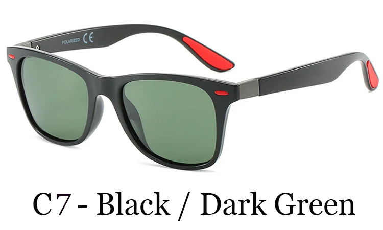 C7 Polarized light LVVKEE классические квадратные поляризованные солнцезащитные очки для мужчин и женщин, брендовые дизайнерские Винтажные Солнцезащитные очки для вождения, мужские очки UV400 Gafas De Sol - Цвет линз: C7 Polarized light