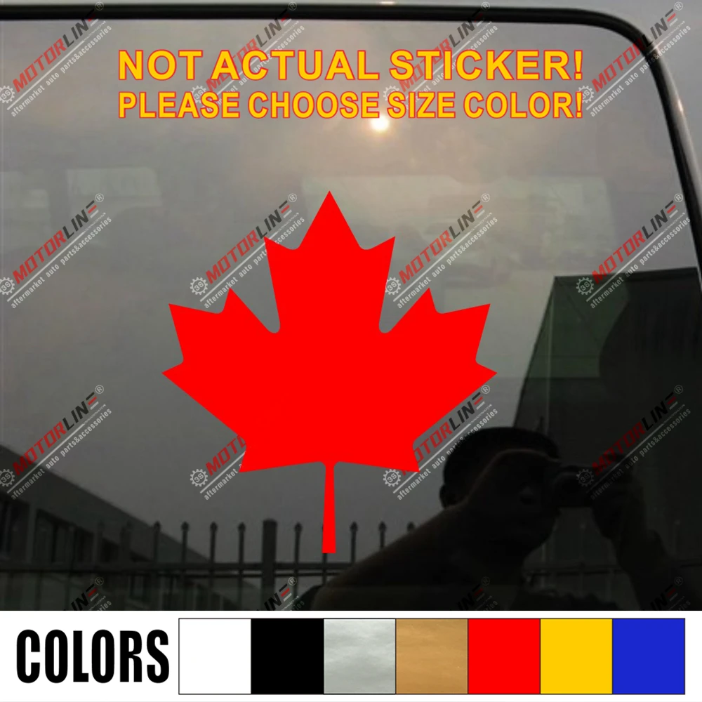 Кленовая листовая наклейка канадская Автомобильная виниловая выберите размер
