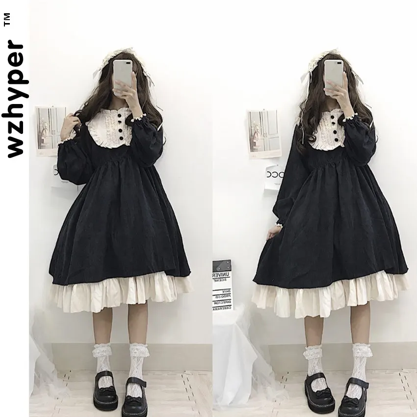 

New Arrival Gothic Lolita Dress Soft Sisiter Victorian Medieval Lace Black Dress Women Princess Dress Halloween Costume for Girl