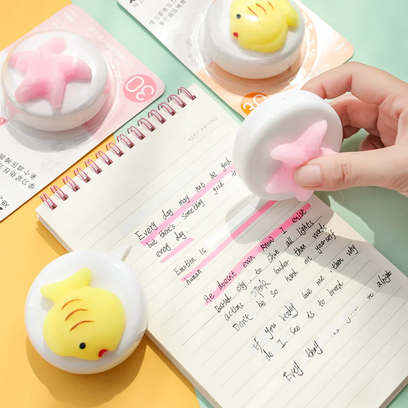 

5 мм x 30 м милые игрушки Kawaii Fish Squeeze коррекционная лента Канцтовары для офиса и школы корректор креативная коррекция лента смешные