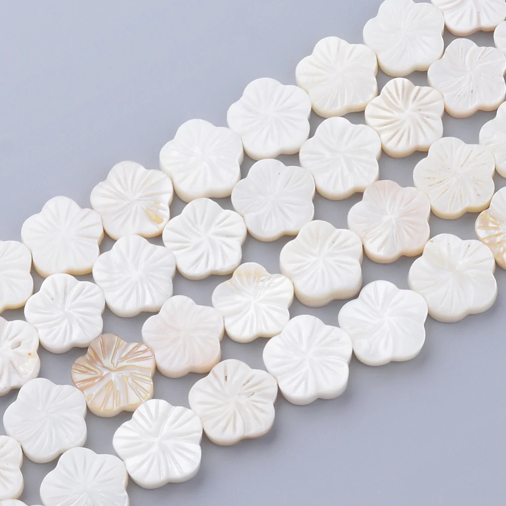 5 нити натуральный белый Лунная ракушка бусины из перламутровых раковин для