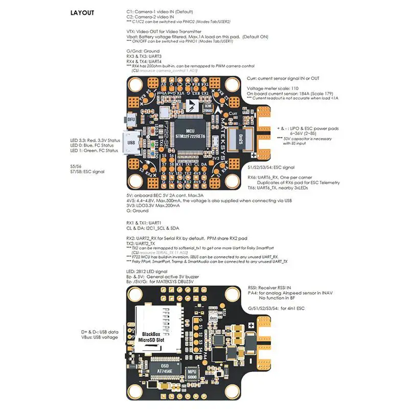 matek system f722 se f7 двойной гироскоп игров