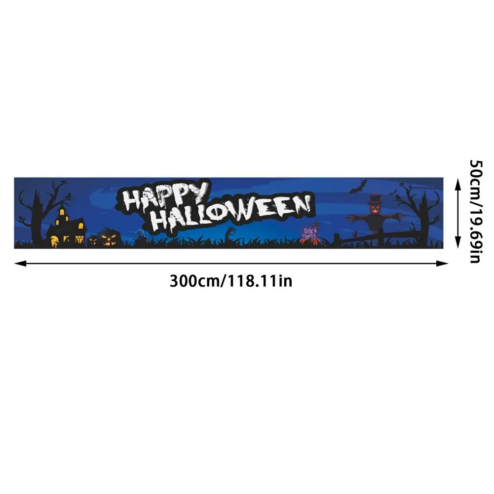 

Halloween Banner Outdoor Garden Halloween Hanging Decoration 2021 New Garden Background Cloth Flag For Holiday Party Home Decor