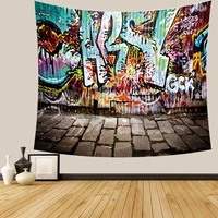 punk street graffiti tapestry wall fabric personality bedroom club home decor wall cloth tapestries wall accents home dorm deocr