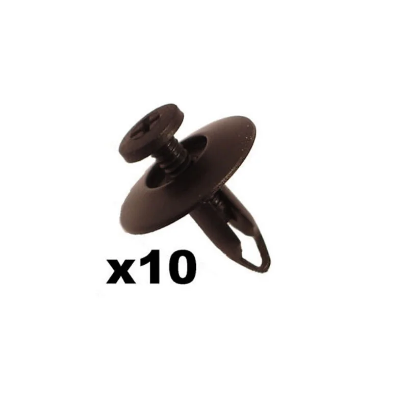 

10x 6mm For Hole Plastic Rivet Trim Panel Retainer Clips
