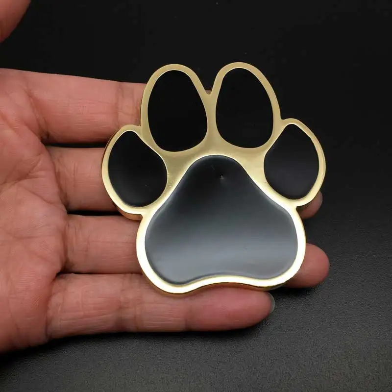 3D автомобиль металлический медведь собака животные лапа ноги принты значок