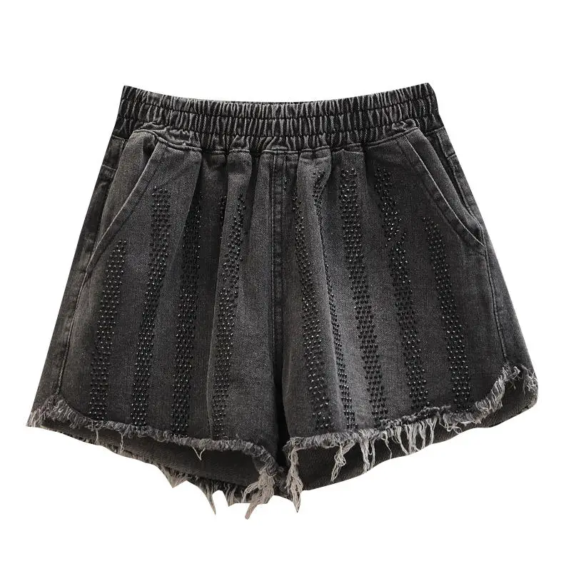 

Summer Denim Shorts Women Clothing Casual Fashion Large Size Shorts Jeans Feminino Loose High Waist Mom Shorts Solid 5XL Q3804