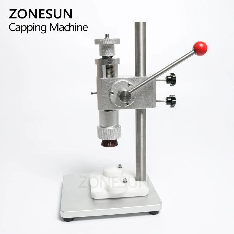 ZONESUN Manual Crimping Machine Perfume Crimper Capper Metal Collar Cap Press Capping Spray |
